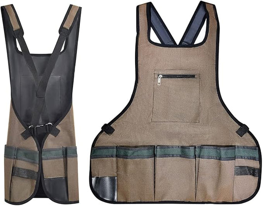 EJWOX Garden Work Apron with Pockets,Great Gardening Gifts for Women Lawn Care