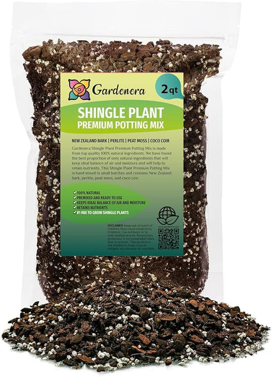Shingle Plant Soil Mix - Specially Formulated for Strong Root Development - 2 Quart