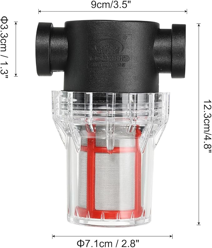 PATIKIL 1/2 Inch Water Pump Strainer Filter, Pipe Water Pump Strainer with 200 Mesh Stainless Steel Filter Screen for Irrigation Garden