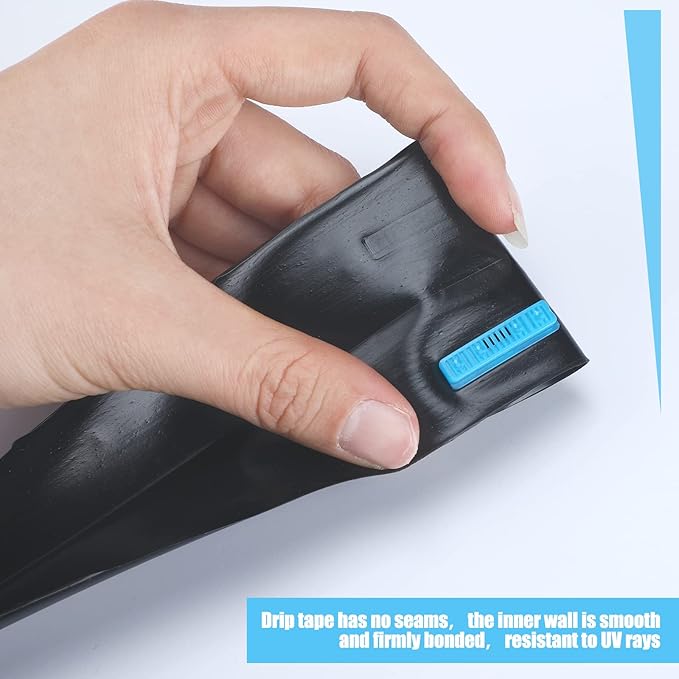 Treela 5/8 Inch Drip Tape 6" Spacing Roll Irrigation Hose Garden Watering Tube Line Automatic Irrigation Equipment for Garden Irrigation System Flower Patio Lawn Irrigation Hose (16 Mil, 3281ft)