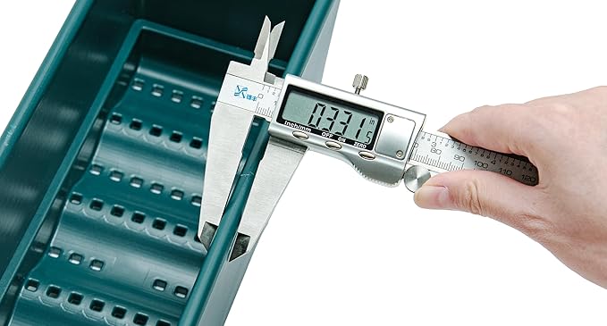 D'vine Dev 12 Inch Window Box Planter, Rectangle Plastic Herb Planter with Drainage Holes and Saucer, Indoor Succulent Cactus Vegetable Pot for Windowsill, Garden Balcony, Green, Set of 2, 76-X-C-2