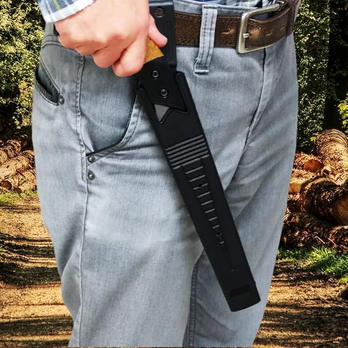 KAKURI Japanese Pruning Saw with Sheath 8.2" Made in JAPAN, Japanese Hand Pull Saw for Gardening and Camping, Non-Slip Cork Handle