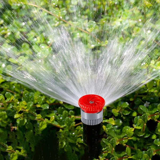 24 Pieces Variable Arc Nozzle, Replacement Pop-up Sprinkler Heads Compatible with Most of Adjustable Pop Up Sprinklers Spray Head for Garden Lawn Irrigation High Efficiency (10AN, 12AN, 17AN)