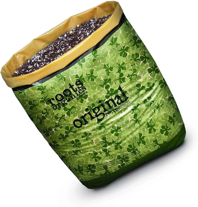 Roots Organics Original Potting Soil, Organic Growing Media with Mycorrhizae, 1.5 Cubic Foot Plant-in-Bag