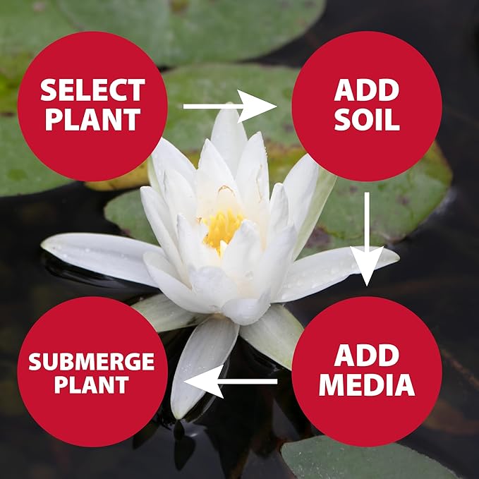 The Pond Guy Planting Bag & Soil Kit for Outdoor Water Gardens, Aquatic Flower Supplies, Pot & Grow Lily, Lotus & Bog Plants, Large Plant Bag & Soil