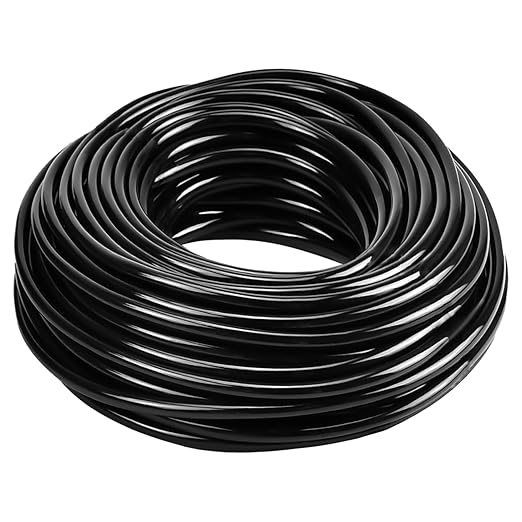 1/4 PVC Drip Irrigation Tubing, 100FT Drip Irrigation Hose, Misting Tubing or Blank Distribution Tubing for DIY Garden Irrigation Hydroponics System