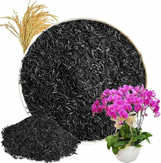 Horticultural Charcoal, Rice Husk Natural Activated Charcoal for Plants Indoor Biochar Soil Amendment Organic for Terrariums - 4.4 lbs