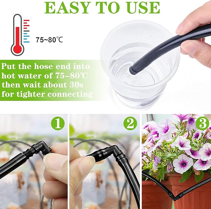 25PCS Drip Irrigation Barbed Elbow Fitting Kit for 1/2 Inch Tubing (16MM OD) .600" ID Drip Irrigation Connectors Elbow Dripline Barbed Connector Drip Irrigation Sprinkler System for Garden Lawn