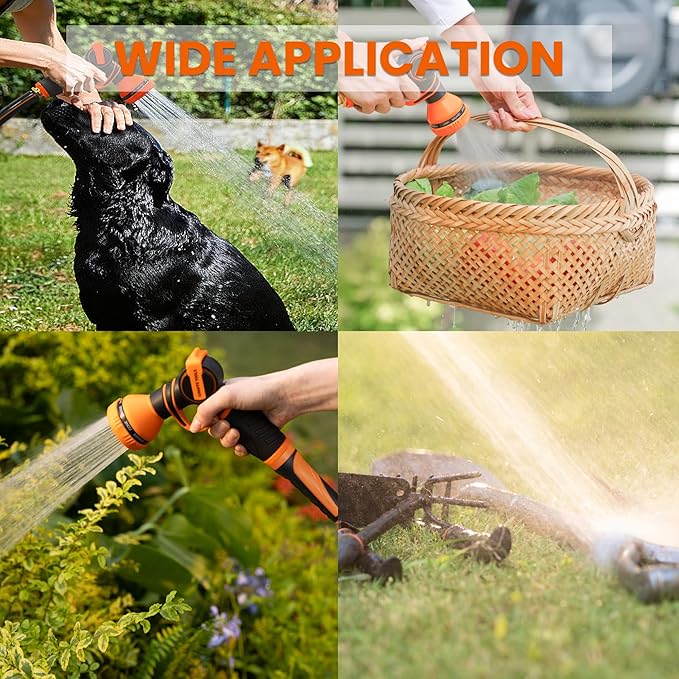 Giraffe Tools Garden Leader Hose 10ft x 5/8", Short Water Hose Heavy Duty, Flexible, Lightweight Hybrid Hose with Swivel Handle, Male to Female Fittings, Burst 600 PSI