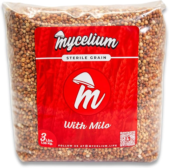 Mycelium's Dung-Loving Mushroom Monotub Bundle – 6 LB Substrate & 3 LB Milo Grain | Expertly Prepared for Peak Mycelium Growth | Nutrient-Dense for Home Growers | Sterilized Bags for Beginners & Pros