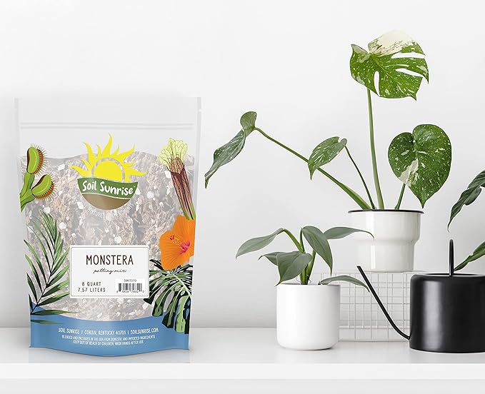 Monstera Houseplant Potting Soil Mix (8 Quarts), Custom Blend for Growing and Repotting