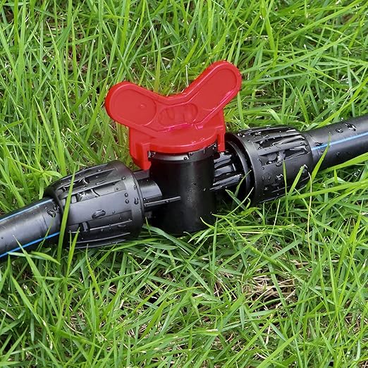 13 Pcs Drip Irrigation Fittings Switch Valve 1/2 Inch, In-Line Barbed Lock Switch Valves For 1/2 Inch Drip Tubing (0.60"-0.65" OD) Shut Off On Valve Drip Line Parts