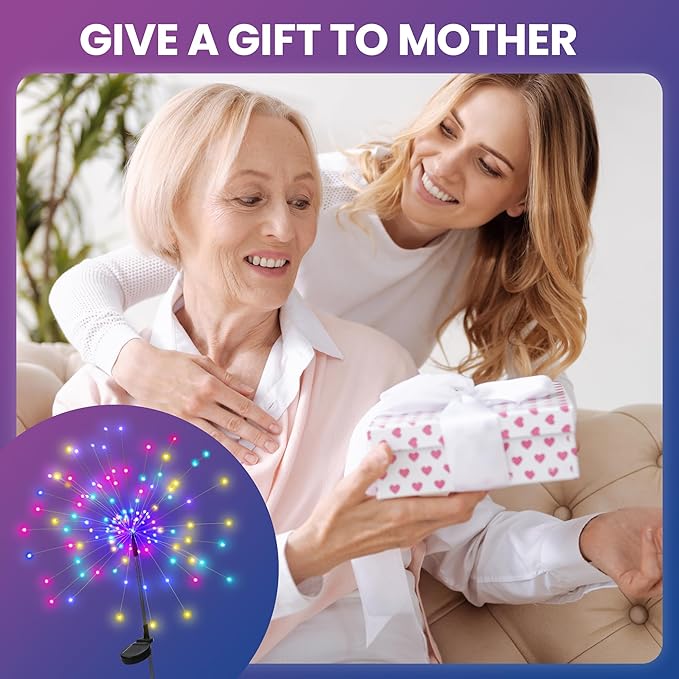 Garden Decor Solar Lights Outdoor,8Pack 120LED Waterproof Colorful Solar Garden Lights Your Outdoor Decoration,Yard, Patio, Porch,Flower Pot,Pathway,Christmas