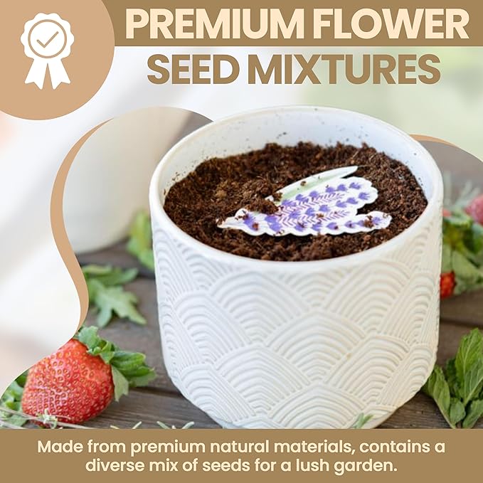 10 Pcs Plantable Seed Paper - Seed Paper Favors | Flower Seed Paper for Gardening, Crafting, Birthdays, Wedding Anniversaries | Indoor Flower Plantable Seeded Paper | Plantable Mini Seed Papers Set