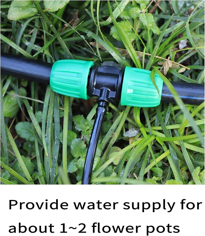 10 Pcs Barbed Tee 1/2 inch Tubing (1/2" ID x0.6-0.63" OD) 16mm to 1/4 inch Irrigation Tube Anti-Drop Quality Fitting (Fits 13mm ID / 4mm ID)