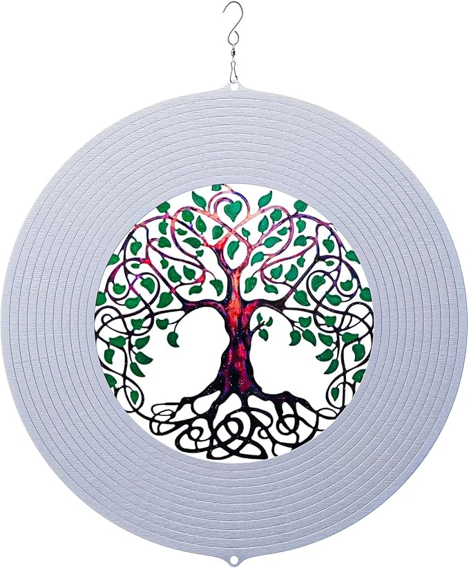 Tree of Life Wind Spinners for Yard and Garden, Metal Ornaments for Garden Décor, Outdoor Wind Spinner, Tree of Life Gifts, Outdoor Garden Decoration, 15 inch Tree of Life Wall Décor by ISEO