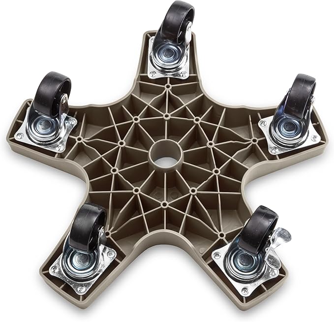 Bosmere S14450 Down Under Plant Caddie, Heavy Duty Plant Stand with Wheels, 500lb Capacity, 14-Inch, Light Gray