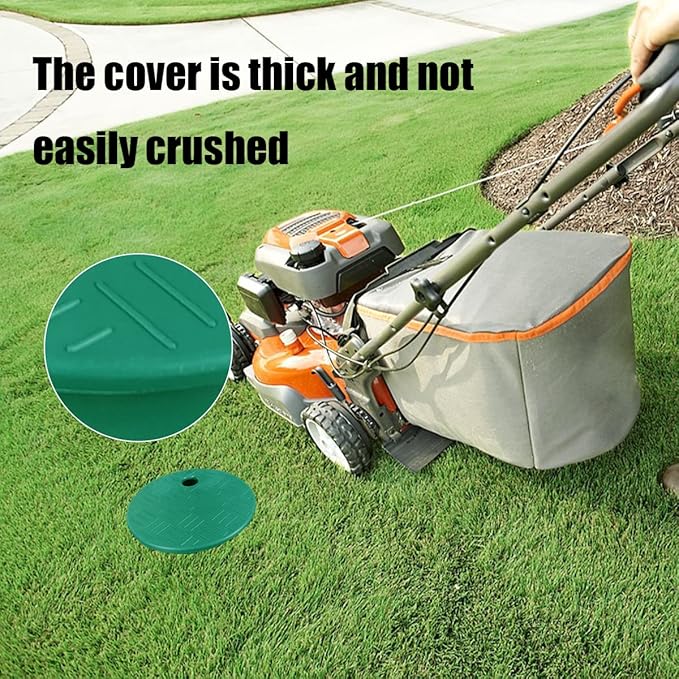 Valve Box Cover Lid Sprinkler Valve Box Lid Replacement ID 5.5" OD 6" for Circular Irrigation Control 4 Pieces