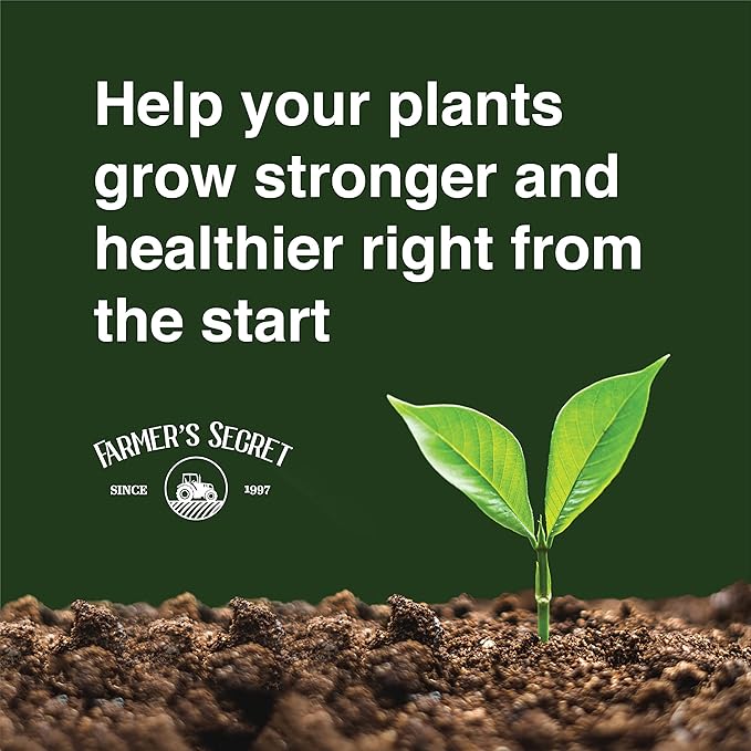 Farmer’s Secret Soil Revitalizer (32oz) - Organic (OMRI Listed) Soil Health Booster - Liquid Compost Soil Amendment - Activated Humic Acid - Liquid Compost Soil Amendment