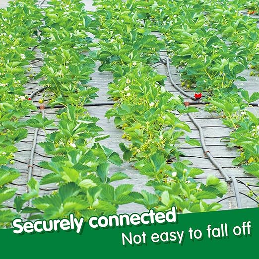 Irrigation Fittings Kit for 1/2"(.600" ID) Tubing,20 Pieces Set-8 Couplings, 6 Tees,6 Elbows - Barbed Connectors for Drip or Sprinkler Systems