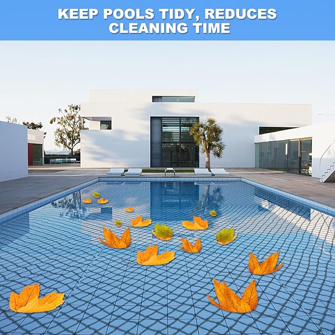 Pond Netting, 14 x 14 FT Pond Net Heavy Duty Pond Netting for Koi Ponds, Garden Pool Fine Mesh Netting Kit for Leaves, Protects Koi Fish from Birds Cats Predators, with 14 Stakes and 30 Cable Zip Ties