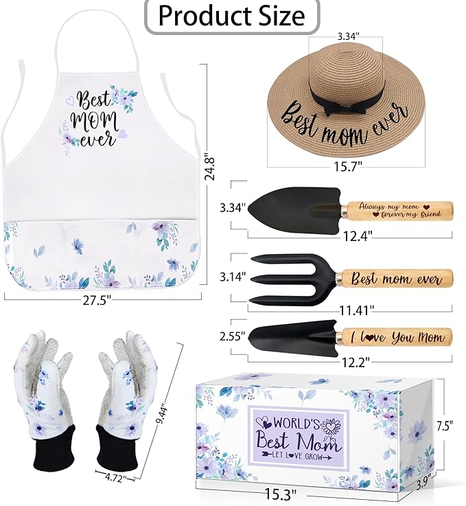 Mom Gifts,Gifts for Mom,Mom Garden Gifts - Birthday Gifts for Mom - Gardening Gifts Outdoor Horticulture Starter, Garden Tool Set Gift for Plant Lover Mom
