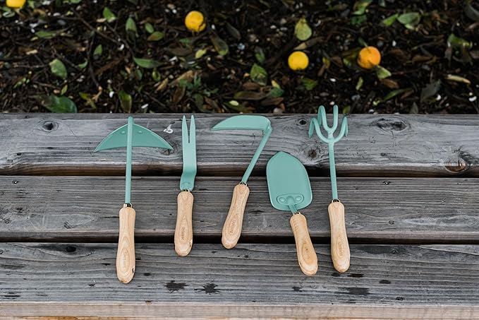 Barebones Spade Hand Trowel - Gardening Hand Tools - Stainless Steel Spade Shovel - Premium Quality Garden Spade - Japanese Garden Tool - Multipurpose Tool (Ash/Mint)