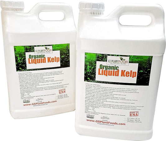 Kelp Fertilizer by GS Plant Foods (5 Gallon) - Organic Liquid Fertilizer for Gardens, Lawns & Soil - Liquid Kelp Concentrate