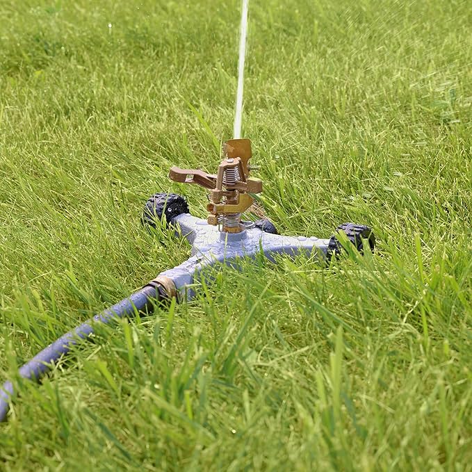 Melnor 65068-AMZ Pulsating Sprinkler QuickConnect Product Adapter Set, Amazon Bundle, Metal Wheeled Base