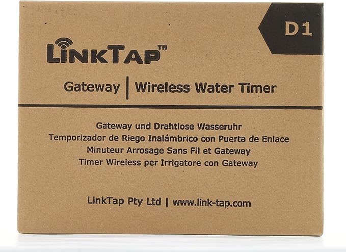 LinkTap D1 Wireless Water Timer & Gateway, 2 Zone Smart Hose Faucet Timer, Built-in Flow Meters, Real-Time Fault Detection & Notification, Weather Adaptive, Better Range Than WiFi, IP66, 2-Yr Warranty