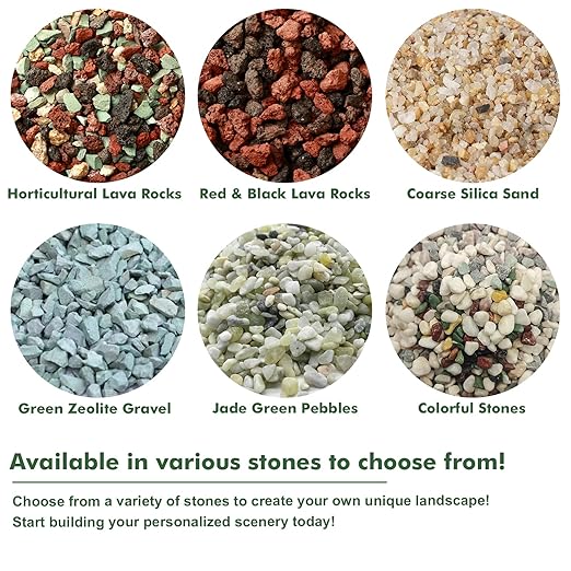 11 Pounds Mix Horticultural Lava Rocks, 3-6 mm Lava Rocks for Plants, Bonsai Rocks Horticultural Grit Soil Cover Gravel for Succulents and Hydroponics, Fairy Gardening, Top Dressing, Plant Drainage