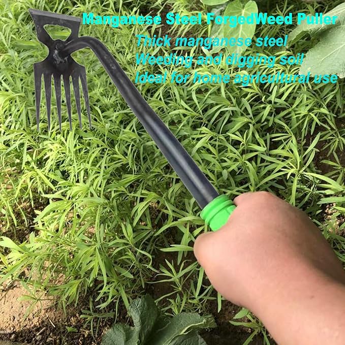 2Pcs Gardening Hand Weeder Tools, Weeding Artifact Uprooting Weeding Tool, Sharp Manganese Steel Weed Puller Tool, Manual Garden Weeders Tools for Vegetable Backyard Loosening Planting Weeding