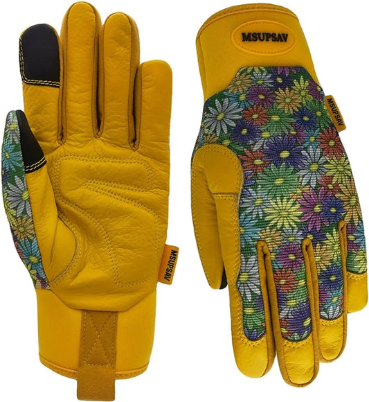 Thorn Proof&Puncture Resistant Gardening Gloves with Grip,Garden Gloves for Women, Leather Work Gloves,Gifts