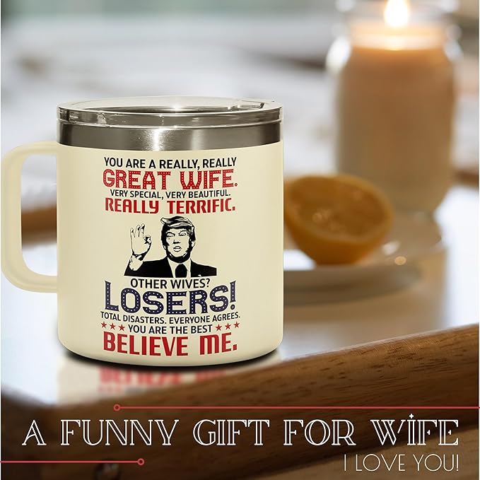 Gifts for Wife - Wife Gifts, Gifts for Her - Wedding Anniversary, Wife Birthday Gift Ideas, Valentines Day Gifts for Wife, Valentine Gifts for Wife Her - I Love You Gifts for Her - 14 Oz Coffee Mug