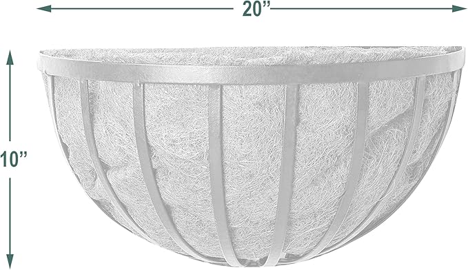 Arcadia Garden Products 1528 Solstice Series Wall Manger Planter, 20 inches, 20"