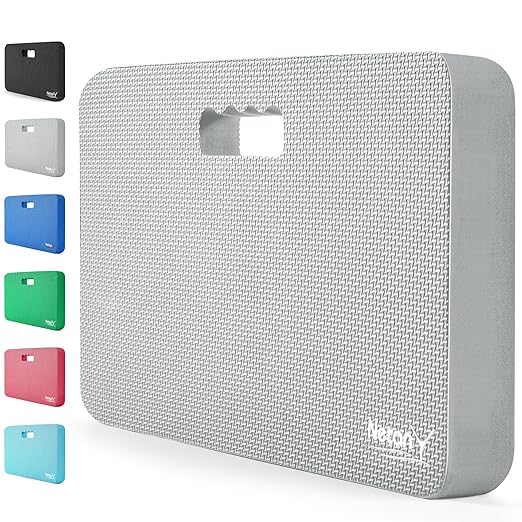 NETANY Extra Thick Kneeling Pad for Gardening, Comfortable Knee Pad Cushion, Extra Large Foam Kneeler Mat for Gardening, Baby Bath, Workout, Exercise & Yoga, Mechanic, 17.8 x 11 x 1.5 in, Gray