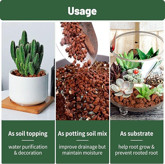 Red Lava Rock 10LB for Plants Garden Landscaping Decoration Aquarium Volcanic Horticultural Bonsai Terrarium Fish Tank Decorative Stone, Size from 0.25 to 0.35 Inches