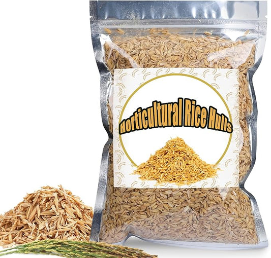 Rice Hulls for Gardening 2qt - Promote Root Development, Water Efficiency, and Disease Resistance