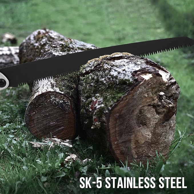 Folding Saw Set, Heavy Duty 15 Inch Extra Long Blade Hand Saw, 8.8 Inch Folding Saw for Trees Wood Cutting Camping Gardening Work, Hiking, Landscaping, Tree Trimming
