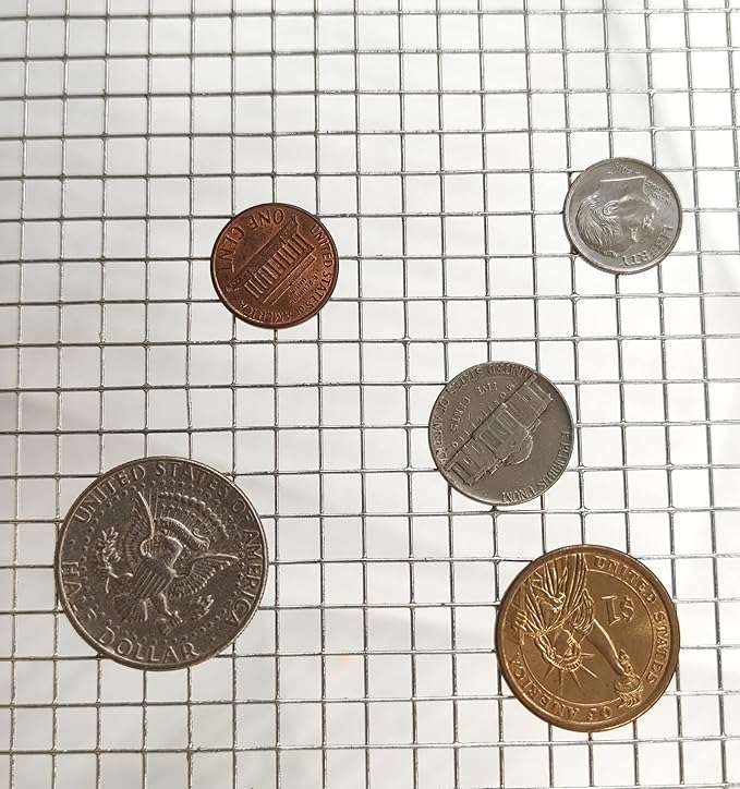 Voulosimi Soil Sifter Metal Dirt Sifter 1/4" Mesh Screen with Wire Mesh Multi-Purpose Garden Sifter Rock Sifter Compost Sifter for Gardening (11.8 x 9.8 inch)