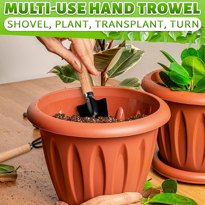 Hand Shovel for Gardening Trowel Garden Tool - 3Pcs Planting Tools Small Garden Rake Ergonomic Hand Tools Set Edging Shovel Indoor Plants Tools - Gardening Tools Heavy Duty Shovel Garden Tool Set