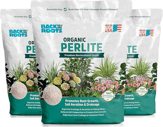 Back to the Roots 100% Organic Perlite (24 qt Value Pack) | Made in The USA | Premium Nutrition for Indoor and Outdoor Plants