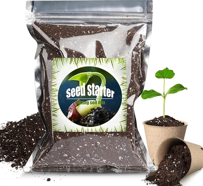 Organic Seed Starter Premium Potting Soil Mix 2qt, All Natural Seed Starter Mix for Fast Germination and Vigorous Seedlings with Strong Root Systems