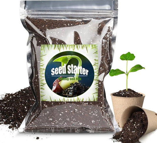 Organic Seed Starter Premium Potting Soil Mix 4qt, All Natural Seed Starter Mix for Fast Germination and Vigorous Seedlings with Strong Root Systems