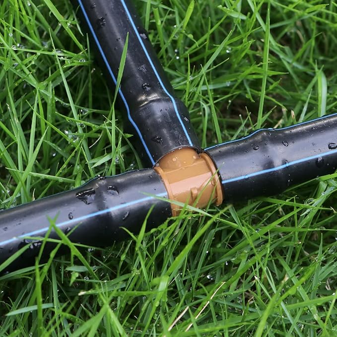 26 Pieces Drip Irrigation Fittings Tee Connectors for 1/2" Tubing, Barbed T 3 Way Connectors for 1/2 Inch Irrigation Tubing Drip Line Tees for Drip Sprinkler Garden Lawn Systems