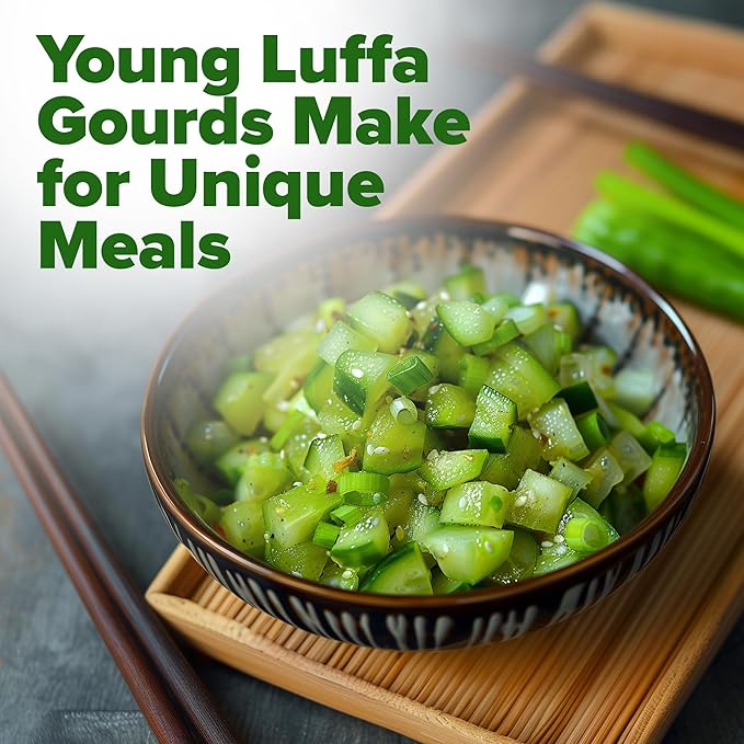 HOME GROWN Luffa Seeds 2 Pack (Luffa aegyptiaca) - 80 Heirloom Loofah Seeds. Non-GMO Loofah Gourd Seeds for Planting. High Germination Rate - Make Sponges or Harvest Young Loofahs for Eating