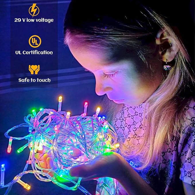 132 ft Christmas Lights -1280 LED Icicle Lights Outdoor with 240 Drops Hanging String Lights, 8 Modes Plug in Waterproof Timer Memory for Holiday Wedding Party Window Garden Decoration (Multicolor)