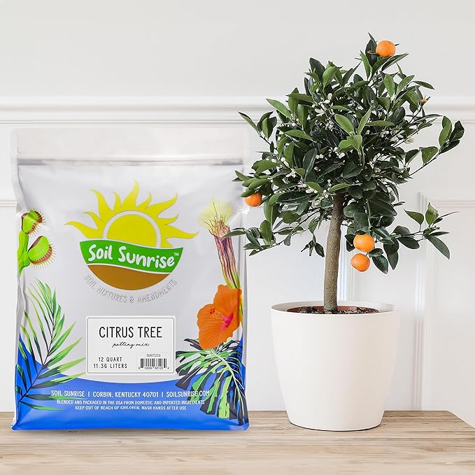 Citrus Tree Potting Soil Mix (30 Quarts), Special Blend for Indoor Oranges, Lemons, Limes and More