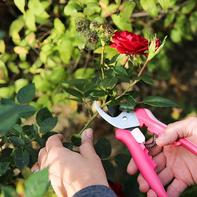 Fiskars Floral Pruning Shears - Plant Cutting Scissors/Garden Clippers For Deadheading and Working with Flowers - Rose Petal Pink