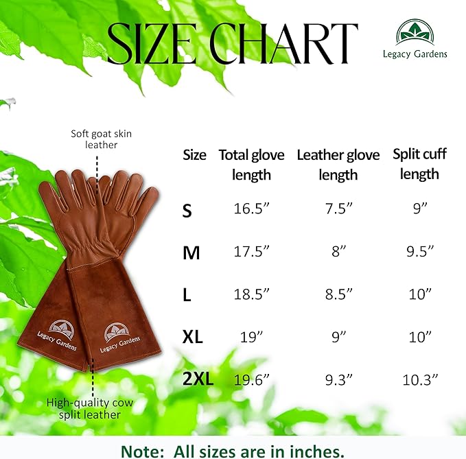 Medium Brown Thorn Proof Garden Gloves